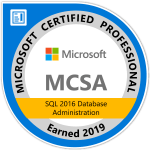 MCSA SQL 2016 Database Administration SQL Consultant